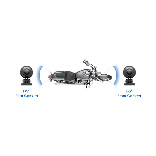 Motorbike Smart Monitor with front & rear Dash Camera