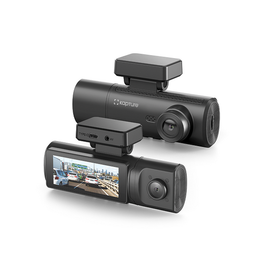 Dash Cam with front, rear & day/night cabin recording