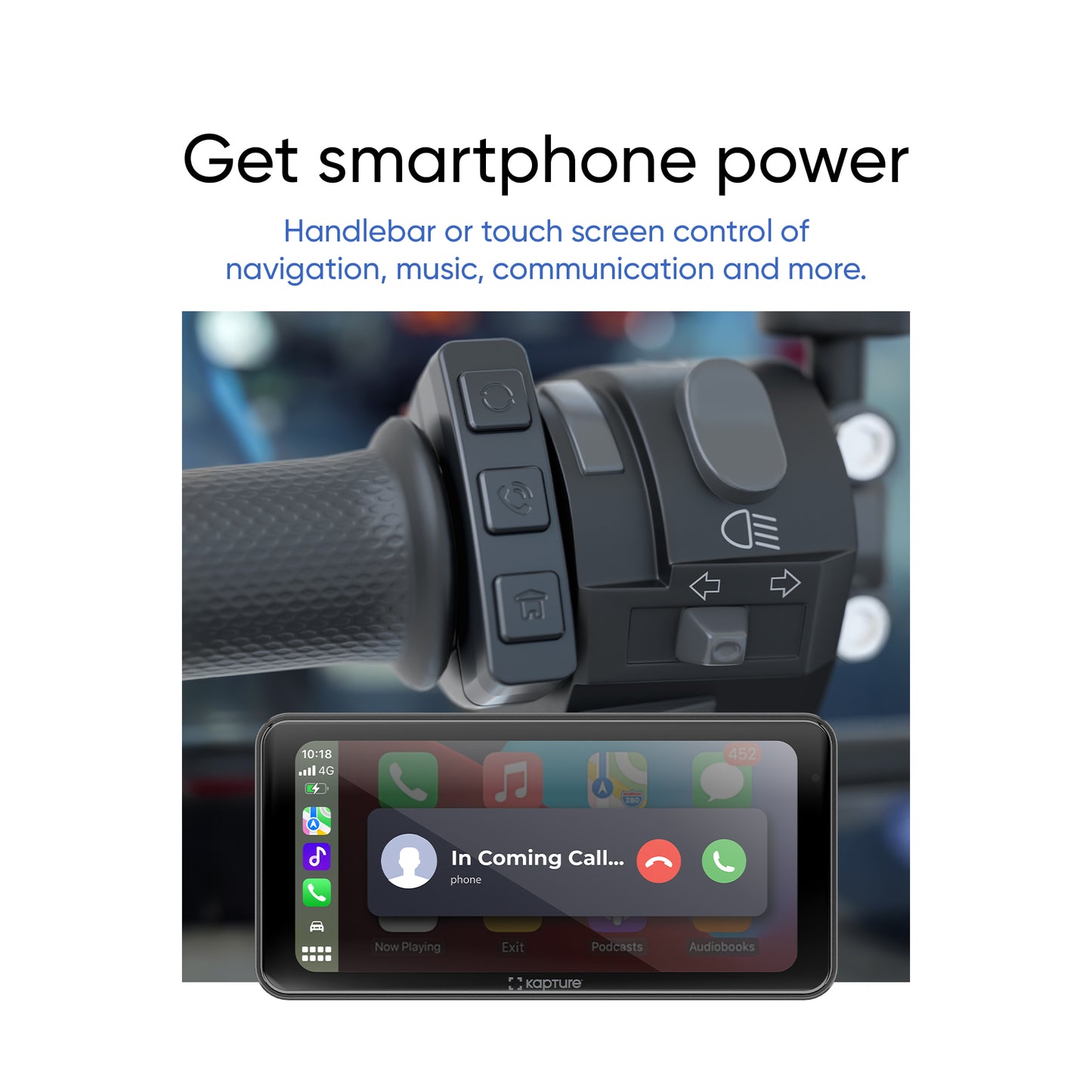 Motorbike Smart Monitor with front & rear Dash Camera